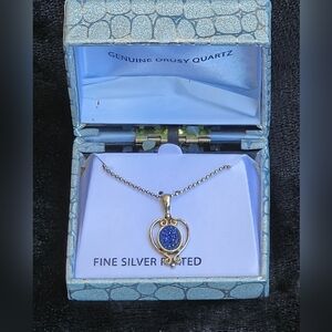 Sajen Silver Druzy Quartz Necklace